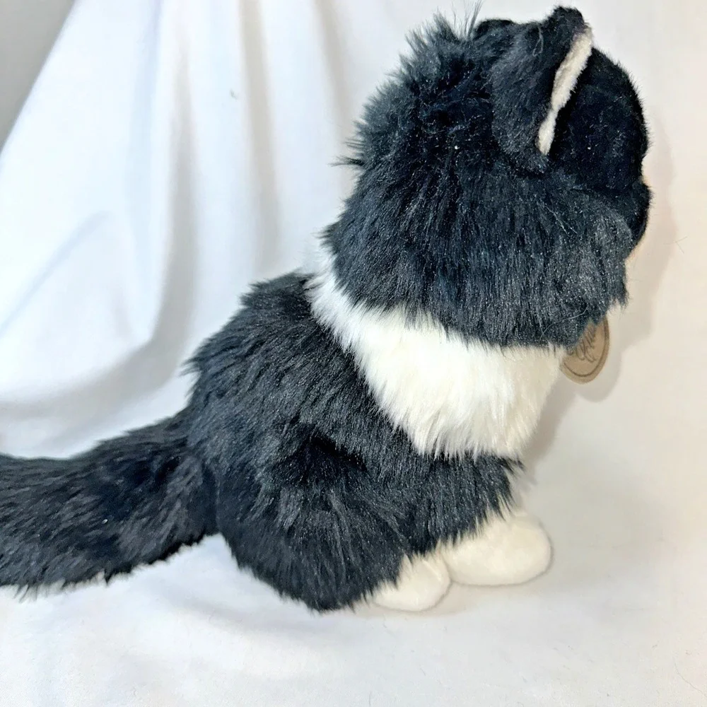 VTG Russ Berrie Yomiko Classic Calico Tuxedo Cat Plush Toy #35652 NOS
